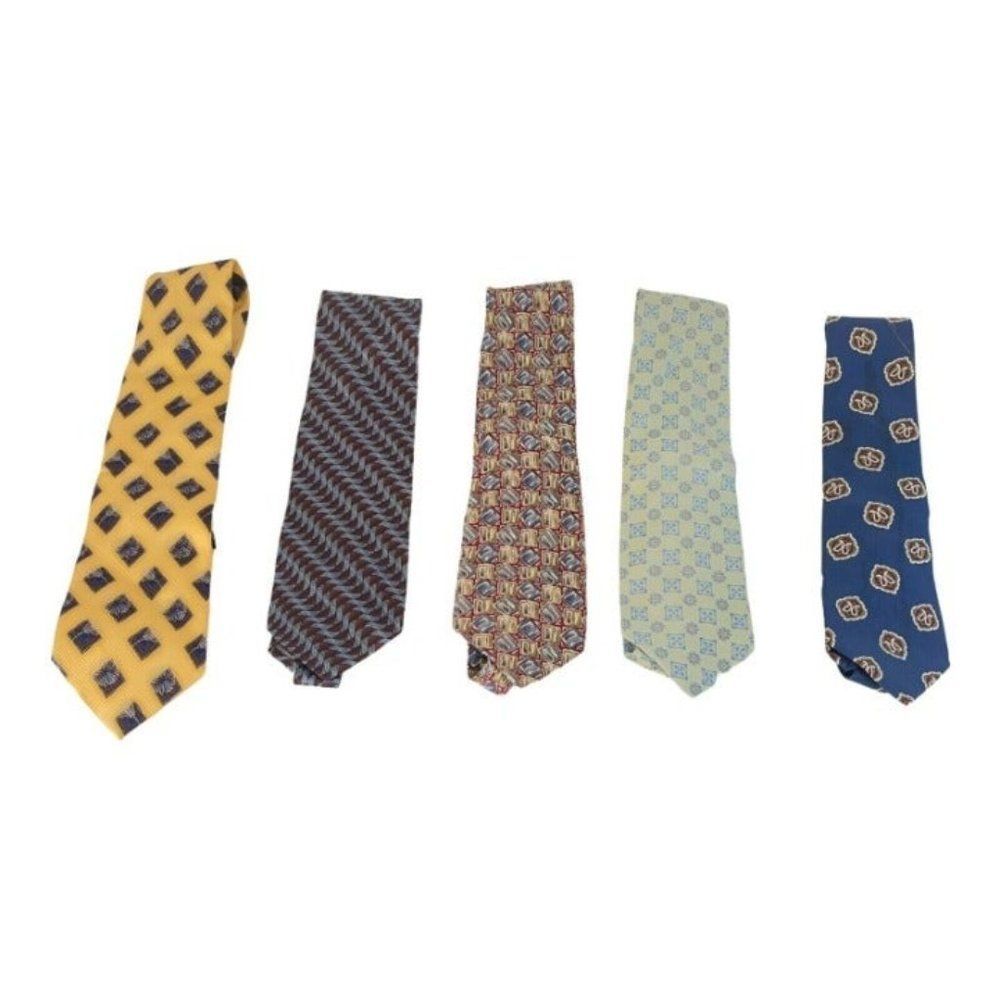 Lot of 5 Men's Neck Ties various Brands And Colors Variety A8